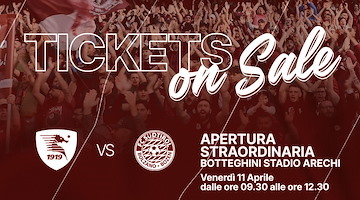 Calcio, Salernitana: apertura straordinaria per i biglietti del prossimo match 