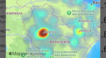 Forte scossa di terremoto a Potenza: magnitudo 4.2 con epicentro a Vaglio di Basilicata