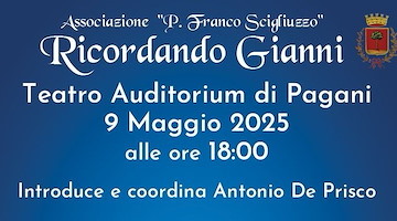 Pagani, 9 maggio un memorial in ricordo di Gianni Ferrillo