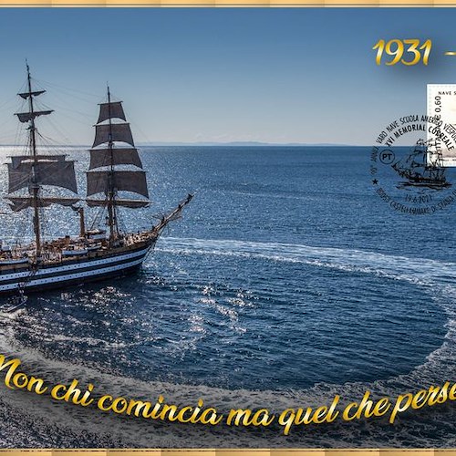 A Castellammare di Stabia l’annullo filatelico dedicato al 90° anniversario del varo della nave scuola Amerigo Vespucci