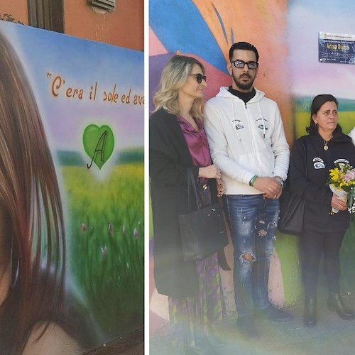 A Pontecagnano scoperto il murales per ricordare Anna Borsa, vittima di femminicidio
