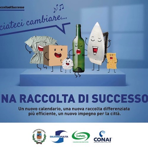 A Salerno cambia la differenziata: via le campane di vetro, parte raccolta porta a porta degli abiti usati e tessili
