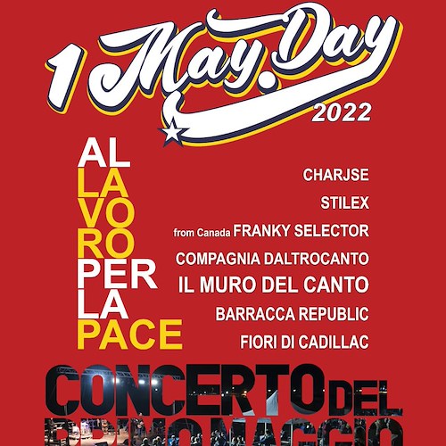 A Salerno torna "1MayDay", il concerto del Primo Maggio per i diritti e la pace