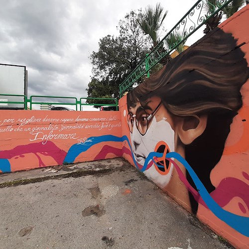 A Salerno un murale per ricordare Giancarlo Siani, il giornalista del Mattino ucciso dalla camorra