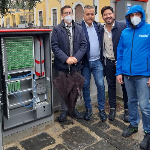 Attivato ad Angri il primo armadio interamente in fibra ottica del sud Italia 