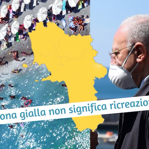 Campania resta gialla, De Luca avverte: «Con movida incontrollata, in due settimane torniamo in zona rossa»