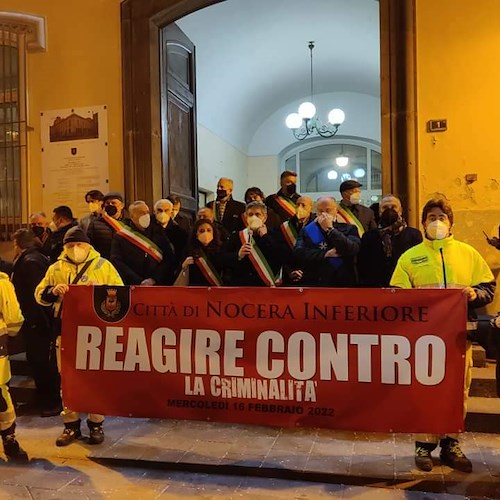 Centinaia al corteo di Nocera Inferiore, sindaci e cittadini uniti per reagire contro la criminalità