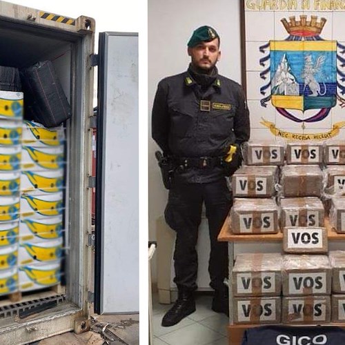 Cocaina nascosta in scatoli di banane, maxi sequestro al Porto di Salerno