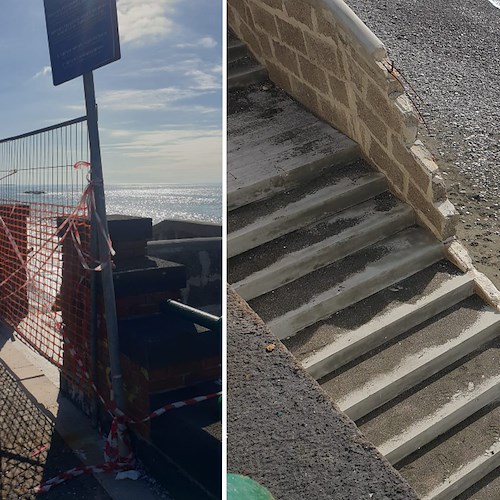 «Com'è possibile che accessi a spiaggia appena realizzati sono già danneggiati?», Roberto Celano (FI) scrive al Sindaco di Salerno