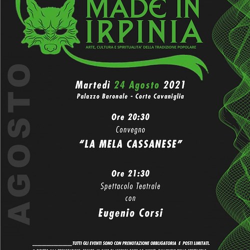 Continua “Made in Irpinia”, 24 agosto tappa a Cassano Irpino 