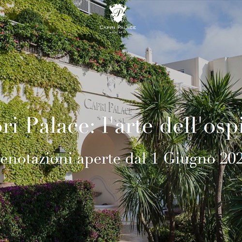 Il Capri Palace rompe il ghiaccio ed annuncia la riapertura già dal 1 giugno 2020