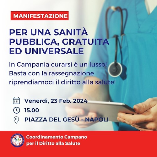 «In Campania curarsi è un lusso!», 23 febbraio l’USB scende in piazza a Napoli per il diritto alla salute