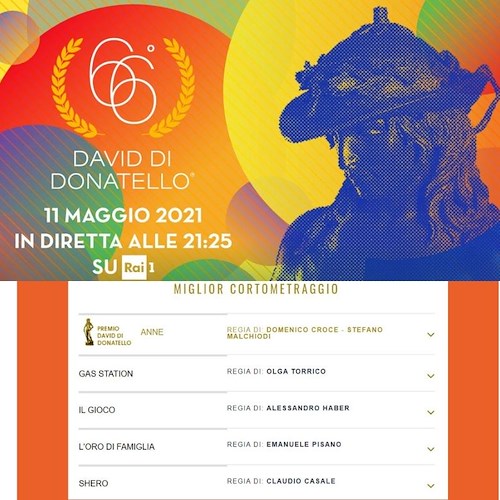 "L'oro della famiglia", il corto della paganese Olimpia Sales candidato al David di Donatello 2021