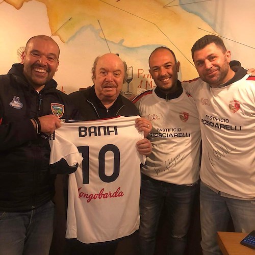 La reunion tra Lino Banfi e Longobarda, la società salernitana incontra l'attore a Roma 