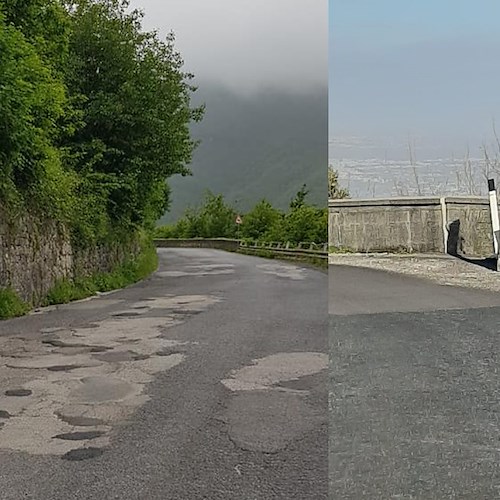 La SP 2 non sarà più groviera: finalmente l’asfalto nuovo da Maiori a Sant’Egidio per 21 km di asse viario