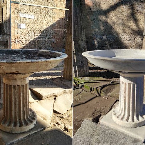 Pompei, si lavora al restauro delle fontane antiche: interventi continueranno per tutto il 2022 