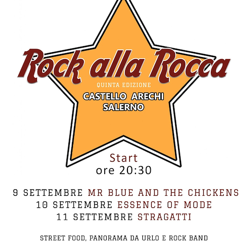 Rock alla Rocca 2022: dal 9 al 11 settembre al Castello Arechi di Salerno