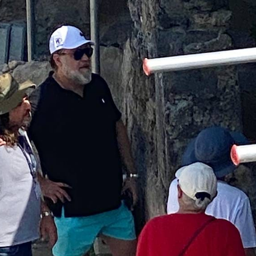 Russell Crowe "torna" nell'antica Roma: per l'attore de "Il Gladiatore" visita agli scavi di Pompei 