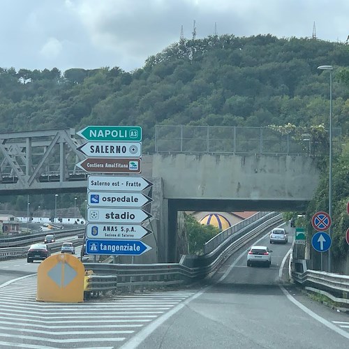 Salerno, per lavori al viadotto 'Cernicchiara' limitazioni in orario notturno sulla A2