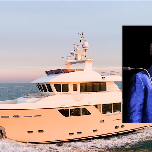 "Stella del Nord", lo yacht di Andrea Bocelli approda a Palinuro