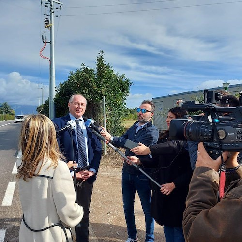 Strade di collegamento per l’aeroporto Costa d’Amalfi, terminati i lavori di Via dell’Olmo. Il punto con la stampa